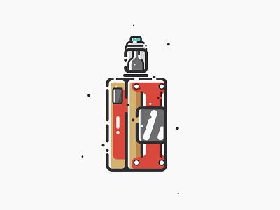 My mod adobe illustrator design illustration material minimal sticker vape vaper vaping vaporizer vector