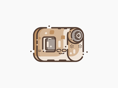 Camera adobe illustrator camera icon design flat illustration logo material minimal sony sticker