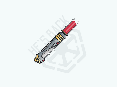 Palpatine's lightsaber darkside design illustration imperial jedi lightsabers minimal palpatine sith star wars