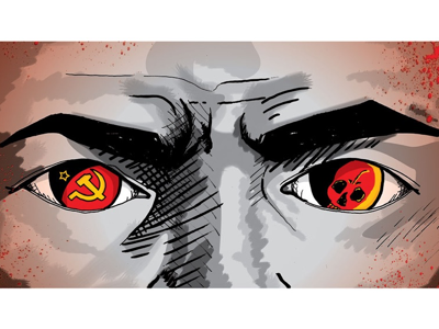 Bolshevik - detail communism editorial illustration pen and ink photoshop