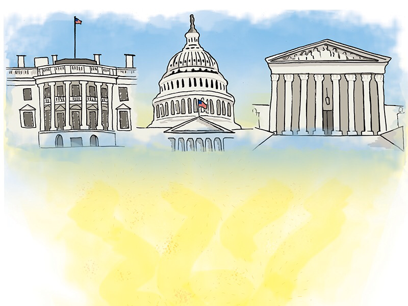 Constitution Day - bottom half richmond rtd drawing government constitution photoshop pen and ink illustration editorial
