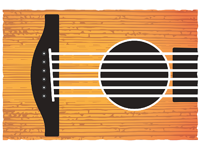 Acoustic Guitar Post Card acousticguitar guitar illustration illustrator postcard sunburst