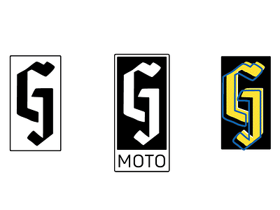 GJ Motorsports Final Logo Set customtype finished gothic graphicdesign logodesign typography