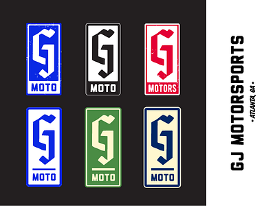 Gj Moto Color Options 2 branding colors illustrator logo motorcycle