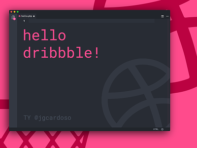 Hello Dribbble. Let's Job! code design dribbble first shot hello illustration illustrator