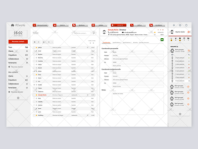 Rc-Intranet admin crm design psd ui