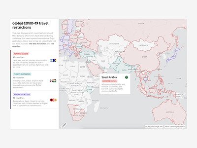 Global COVID-19 Travel Restrictions map