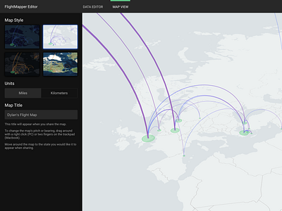 FlightMapper Editor data viz geo geovisualization maps ux visualization