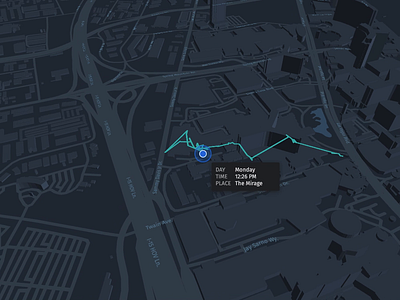 GPS Traces around AWS re:invent animation dark gps heremaps javascript live liverpool map maps