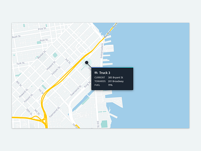 Fleet Management Dashboard Tooltip business intelligence fleet geo hover map popup tooltip