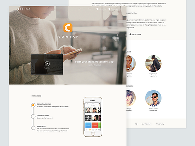 Landing Page Redesign app clean ios iphone landing page orange simple ui ux web web design