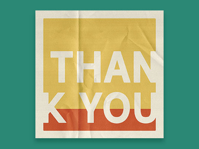 Thank You Card Concept card print design square texture thank thank you thank you card typogaphy