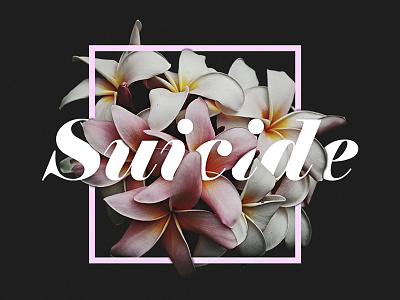 Suicide. (But im not suicidal). adobe. color dark flower lettering photoshop