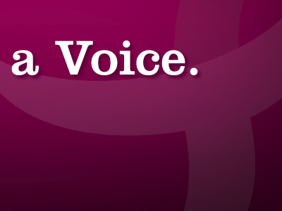 a Voice. cause branding clarendon girls like it keynote minimal pink