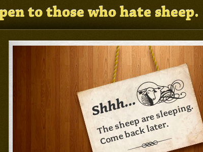 The sheep are sleeping.