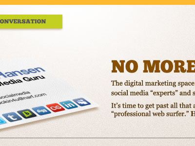 No more gurus. convodesign.com interactive nomore socialmedia webdesign
