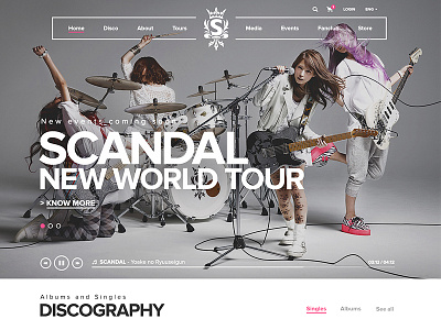 Scandal Website Concept