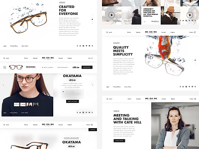 Megane Eyewear animation ecommerce eyewear shop site ui ux web webdesign website