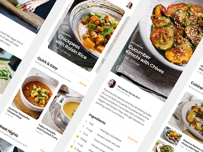 Recipes app design food ios iphone minimal mobile recipes screen ui ux