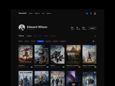 Gameshelf - Profile/Library