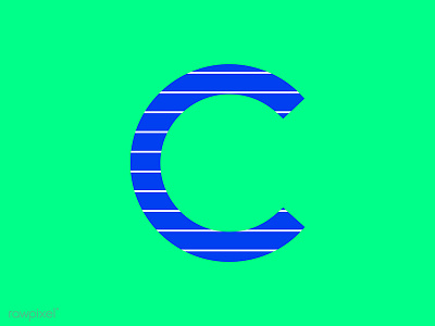 "C" c color colorful typography vector