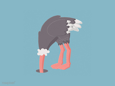 zzZ animal cartoon cute illustration ostrich sleep vector