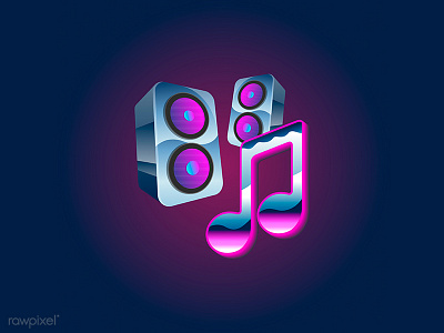 boom boom ! icons illustration music retro vector vintage