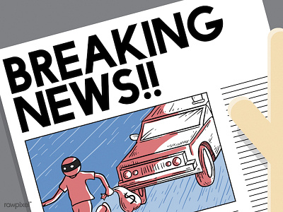 Breaking NEWS!! drawing illustration news newspaper paper vector