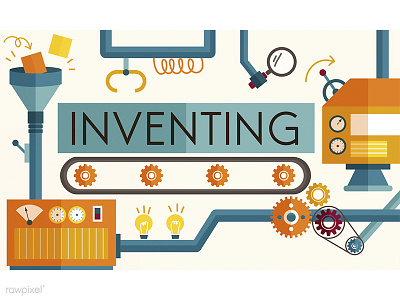 Ping Ping ! flat ideas illustration inventing invention machine vector