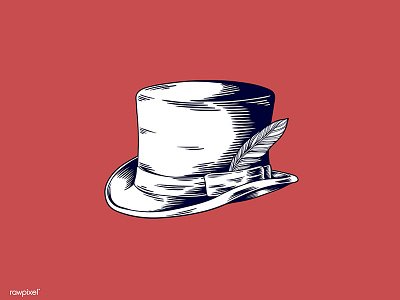 Top hat drawing hat illustration men top vector vintage