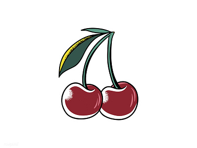 Cherry Bomb cherry drawing illustration old school tattoo vector vintage