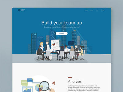 Build your team up - Web templates apps business design flat illustration interface teamwork ui ux web web design