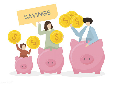 Family Savings illustration vector