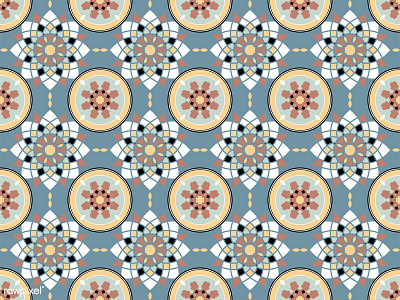 Classic Vintage Pattern : Classy Blue blue free illustration pattern pink seamless symmetry tile vector vintage