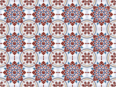 Classic Vintage Pattern : Symetry Red blue free illustration pattern red seamless symmetry tile vector vintage