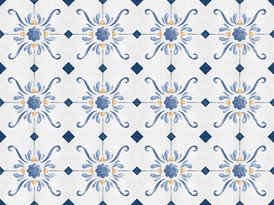 Classic Vintage Pattern : Swirly Blue blue free illustration pattern seamless symmetry tile vector vintage white