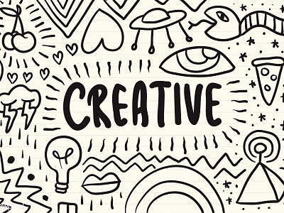 Creative Doodle creative design doodle illustration typography vector
