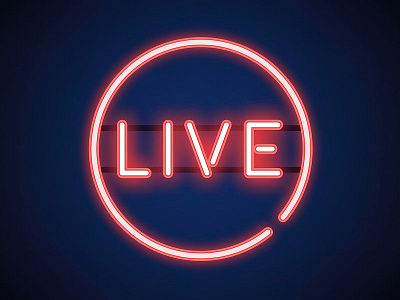 Neon : Live graphic live neon neon sign typography vector