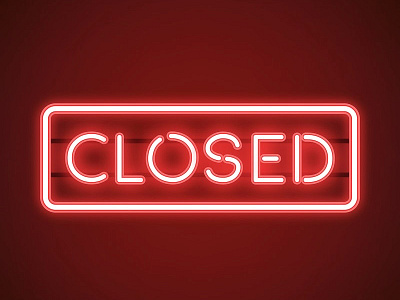 Neon : Closed close closed graphic graphic design vector