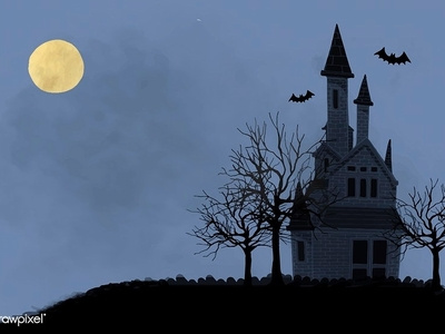 Boo! boo castle drawing ghost halloween night vector