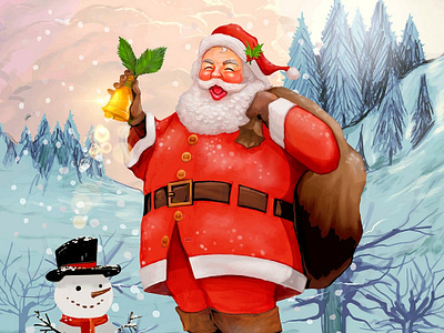 Ho Ho Ho Merry Christmas! ch christmas drawing free illustration merry santa snow man snowboarder winter