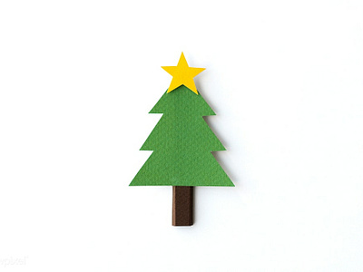 Little Christmas Tree christmas christmas tree craft diy free graphic icon illustration paper paper art papercraft star