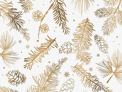 Winter pine cone illustration design drawing free gold graphic illustration pattern pine cone vector vintage winter