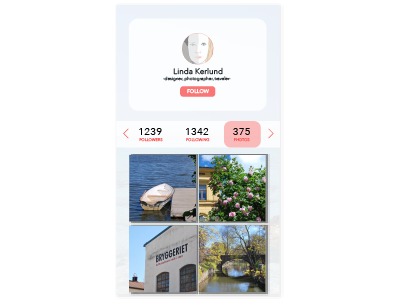 Dailyui, day 6 app dailyui profile page