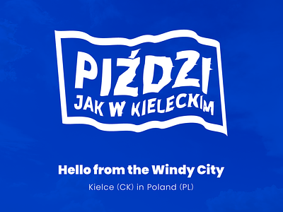 Hello from the Windy City! branding city logo
