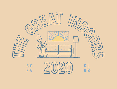 The Great Indoors 2d branding design illustration type typography vector