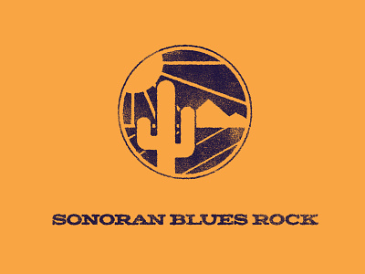 Sonoran Blues Rock Coin Mark branding illustration logo photoshop
