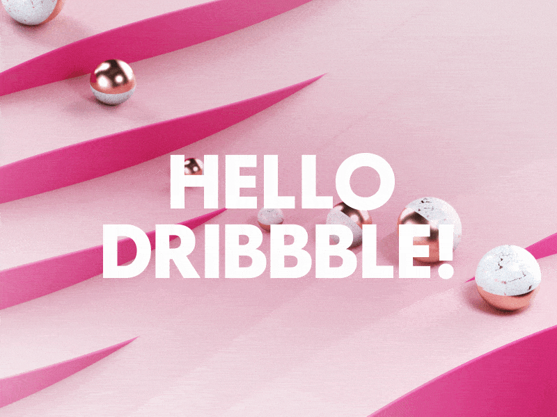 Dribble Debut 3d aftereffets animated animation debut design dribbble