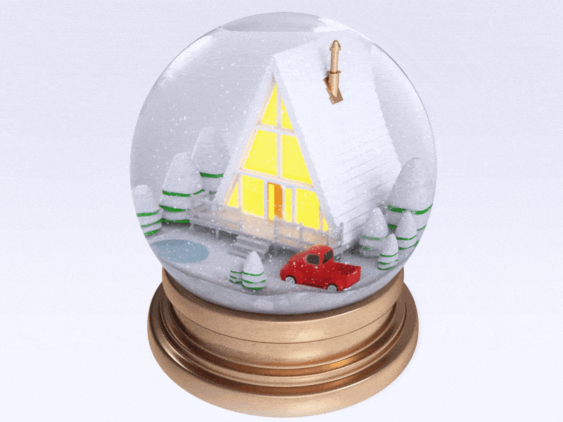 Merry Christmas - Light 3d adobe after effects animated animation christmas cinema 4d design illustration snowglobe xmas