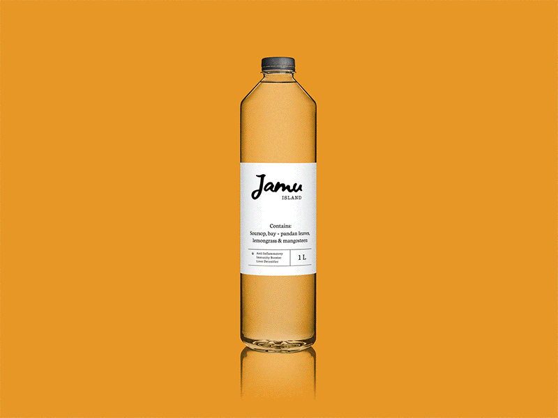 Jamu Island bottle brand and identity branding design graphic design label design logo packaging